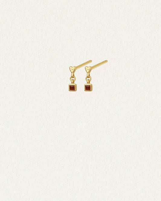 Temple Of The Sun - Eros Drop Stud Earrings Gold