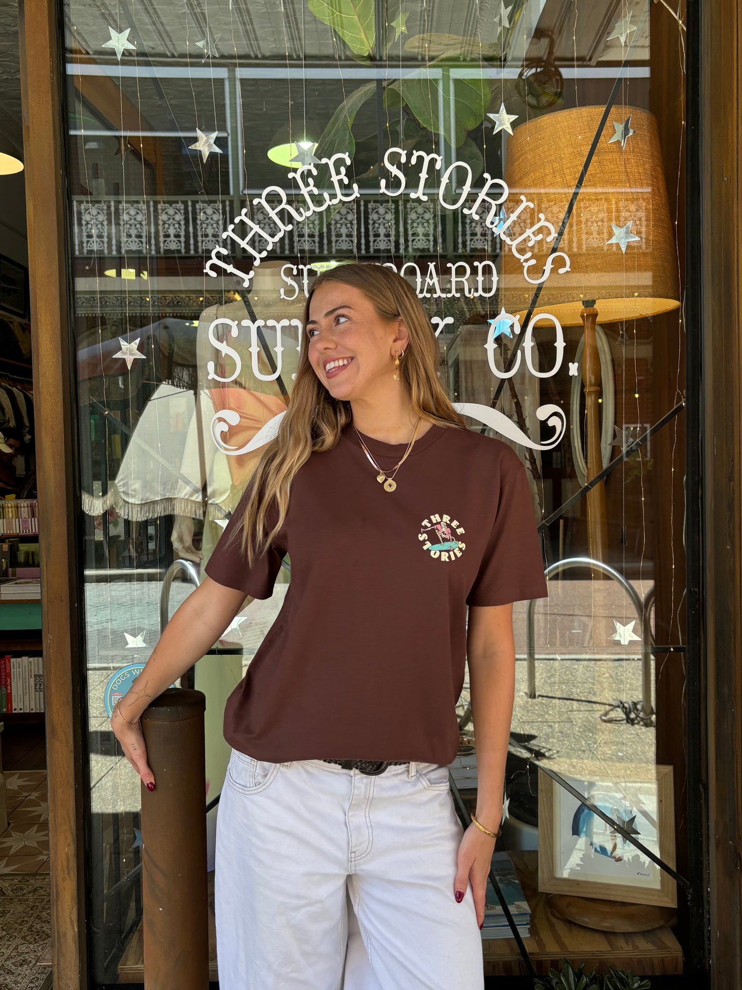Three Stories - Shorey Glory Classic Tee - Chestnut