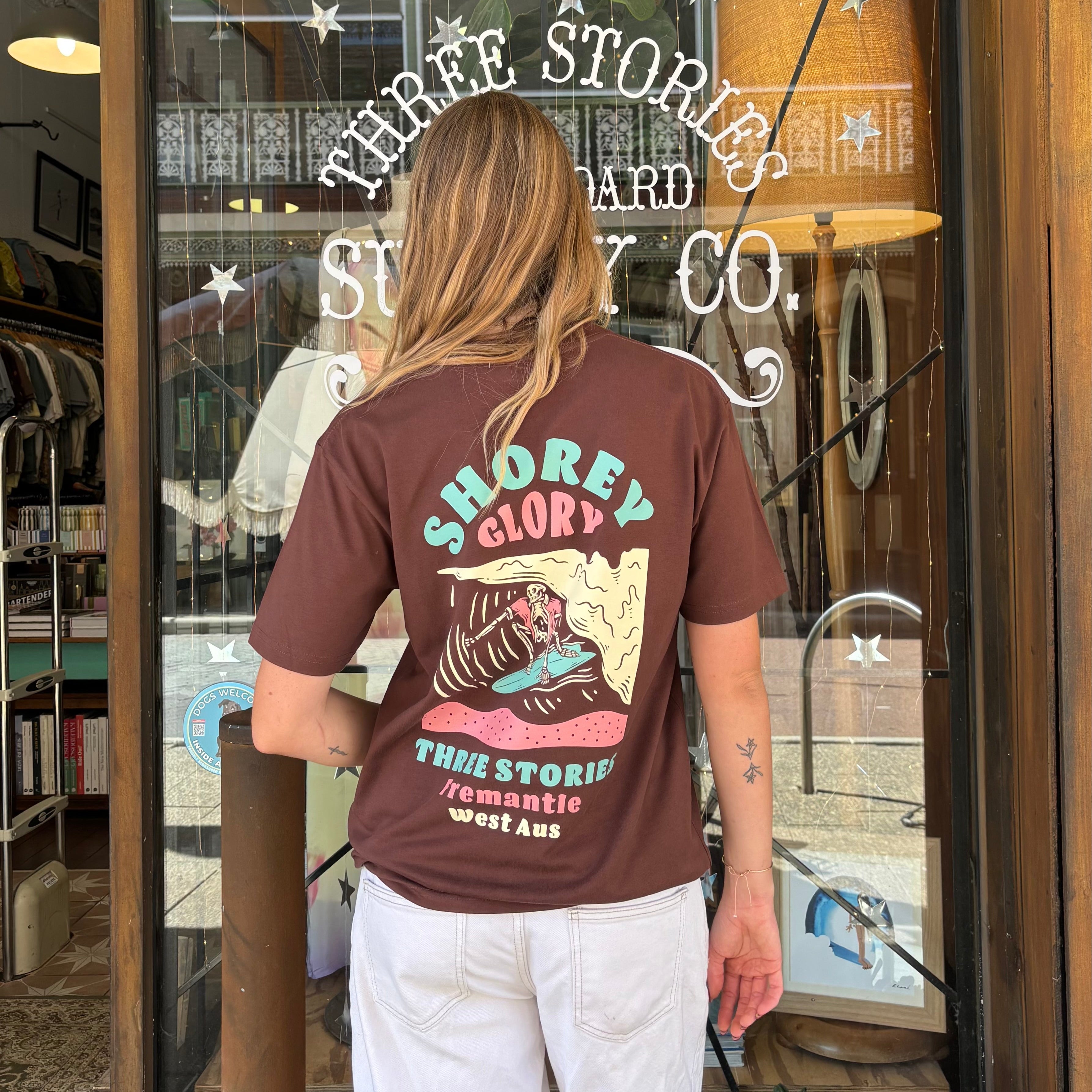 Three Stories - Shorey Glory Classic Tee - Chestnut