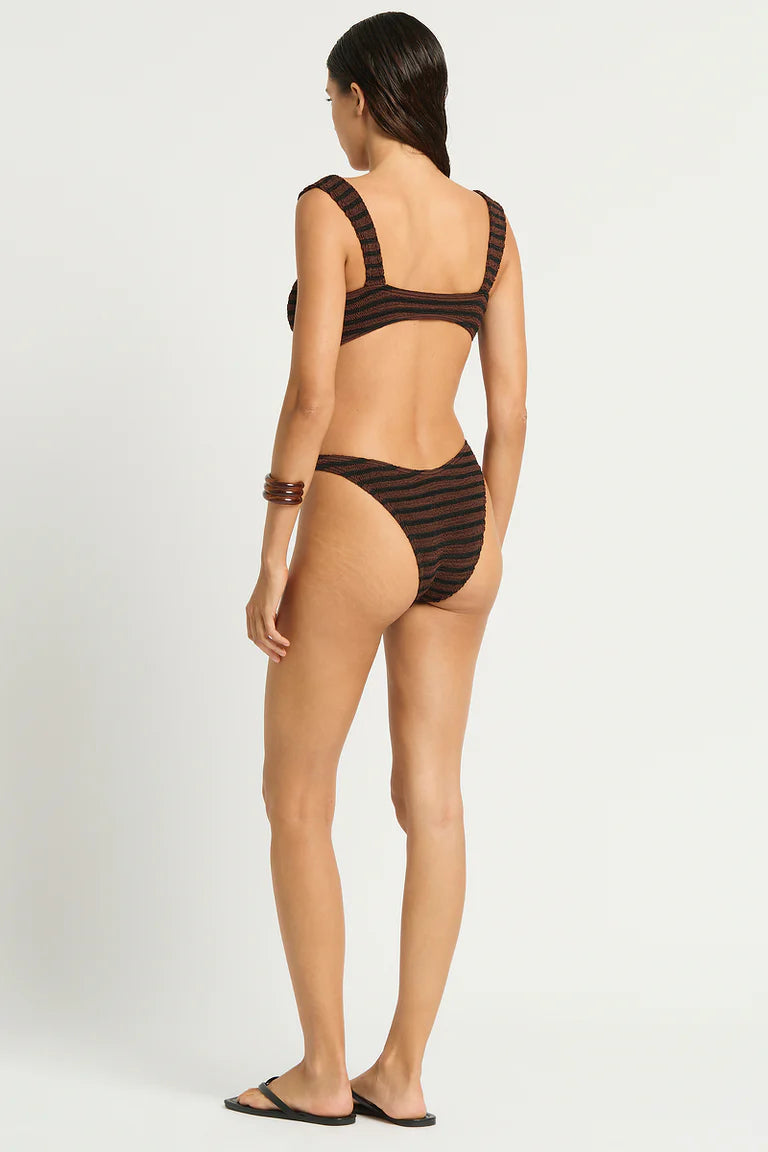 Bond-Eye Swim - Ring Scene Brief - Carob/Black Dot Stripe