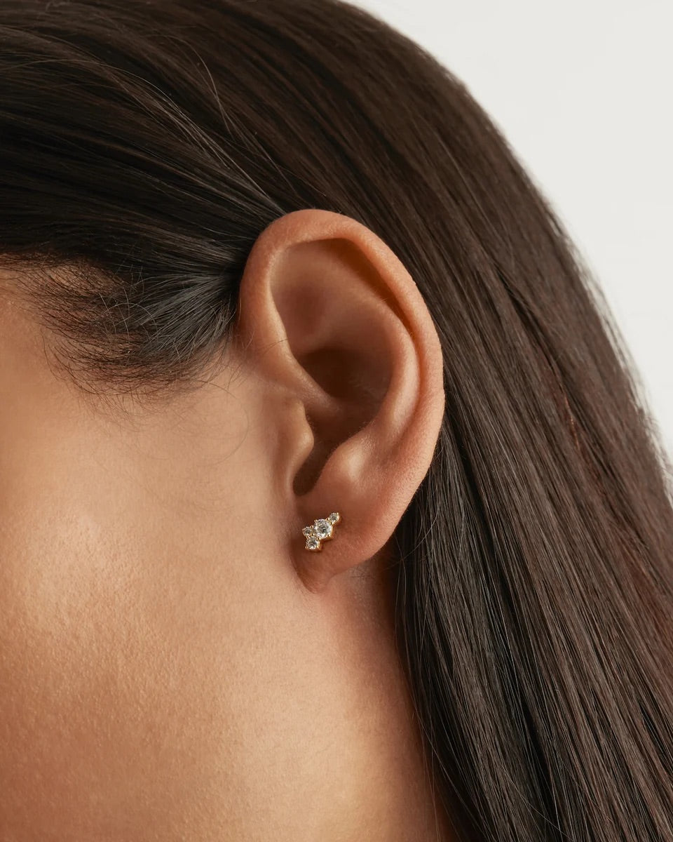 By Charlotte - Mist Stud Earrings - Gold