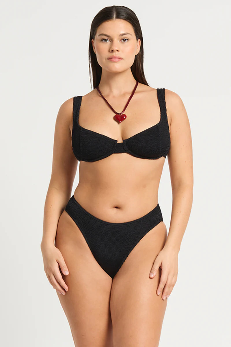 Bound Swimwear - Levi Balconette - Black Shimmer