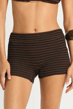 Bond-Eye Swim - Dom Short - Carob/Black Dot Stripe