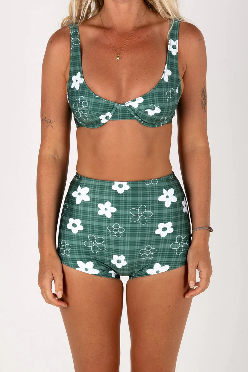 Inner Relm - Smoochie Top + Shebad Shorts - Gingham Green