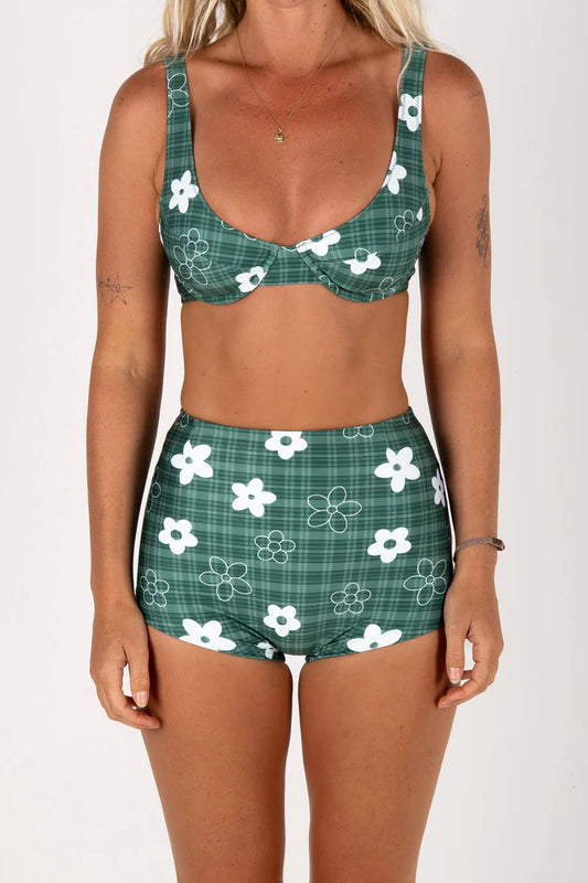 Inner Relm - Smoochie Top + Shebad Shorts - Gingham Green