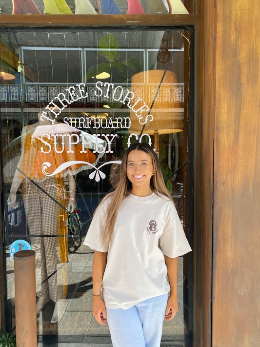 Three Stories - Occy Heavy Minus Tee - Faded Bone