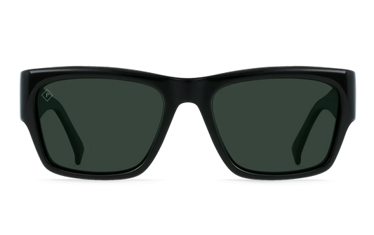Raen - Rufio - Recycled Black/Green Polarized