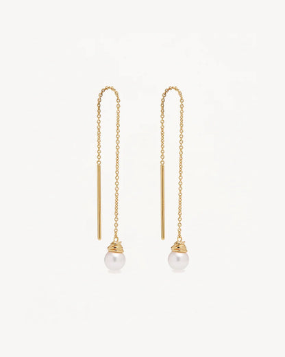 By Charlotte - Whispers of Tranquillity Pearl Thread Earrings