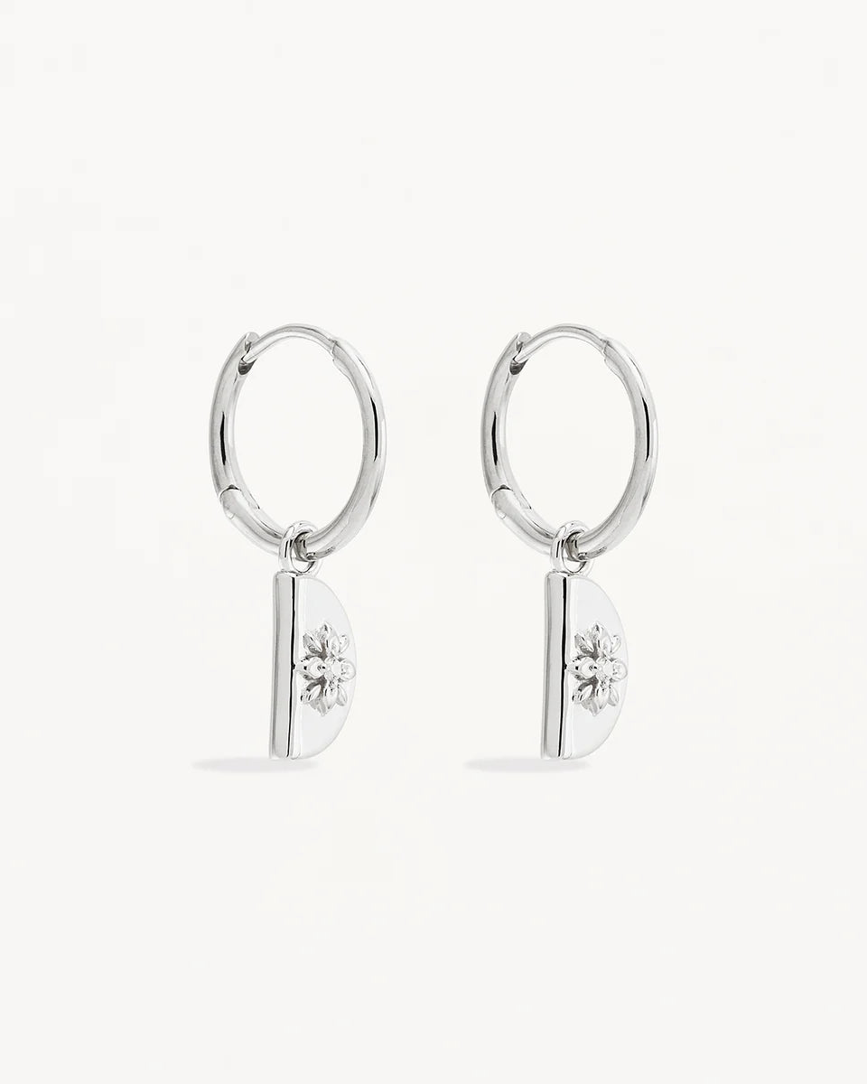 By Charlotte - Lotus Hoops - Silver