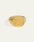 Temple of the Sun - Labyrinth Ring - Gold