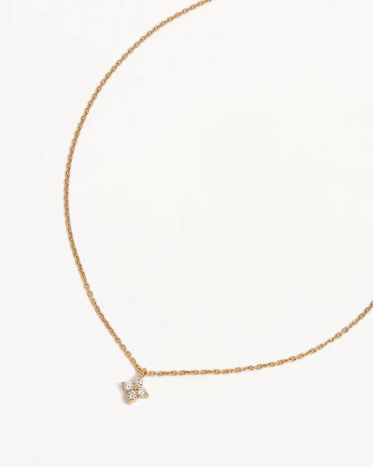 By Charlotte - Crystal Bloom Necklace - Gold