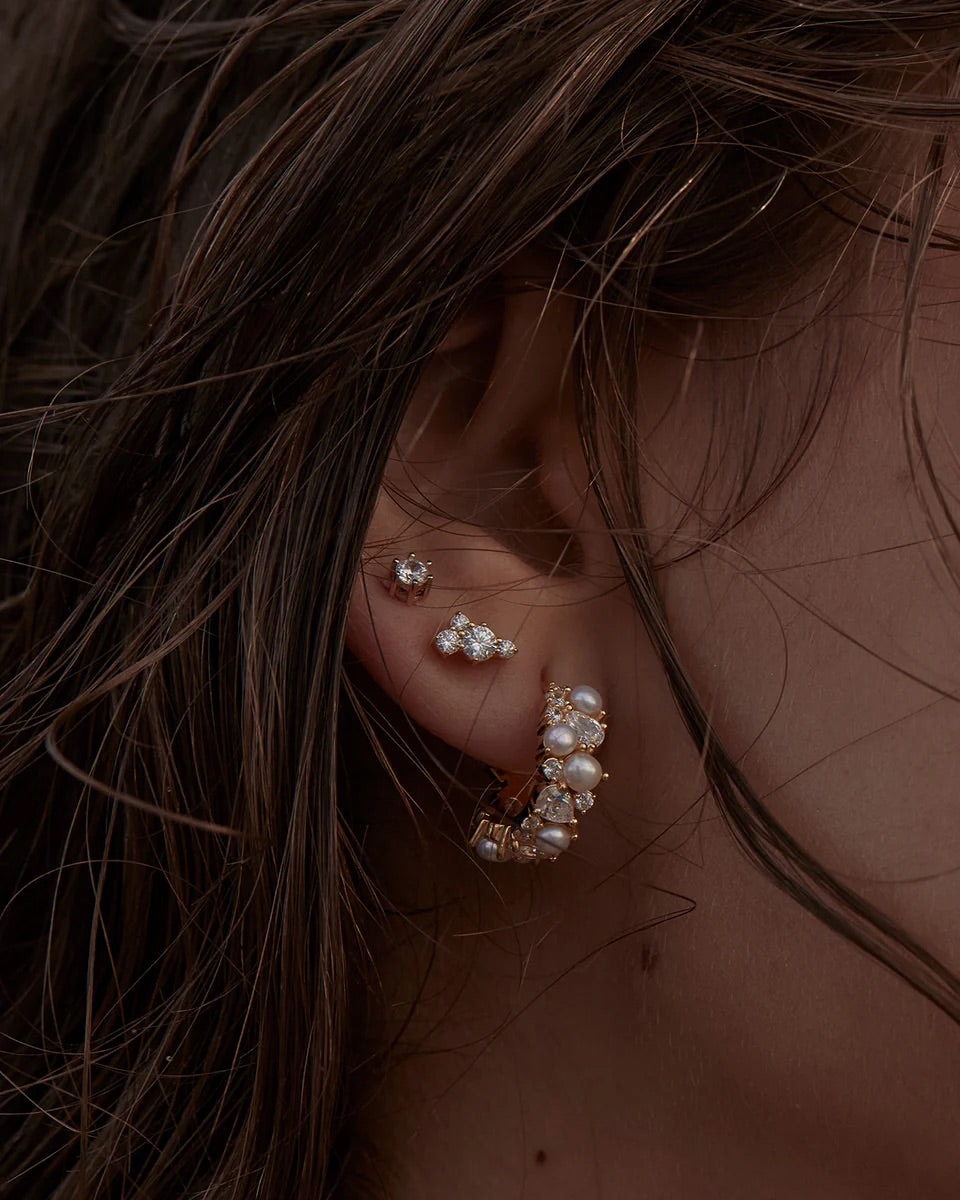 By Charlotte - Mist Stud Earrings - Gold