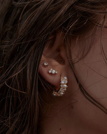 By Charlotte - Mist Stud Earrings - Gold