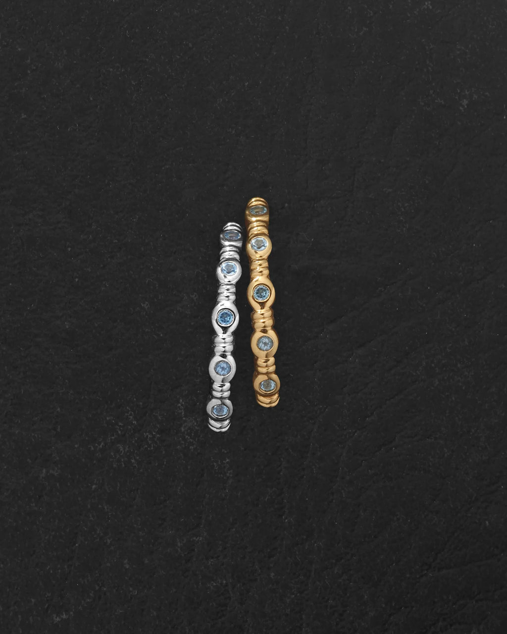 Temple of the Sun - Aqua Ring - Silver