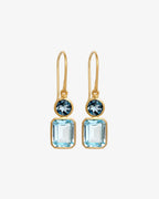 Temple Of The Sun - Aqua Earrings - Gold