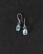 Temple Of The Sun - Aqua Earrings - Silver