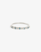 Temple of the Sun - Aqua Ring - Silver