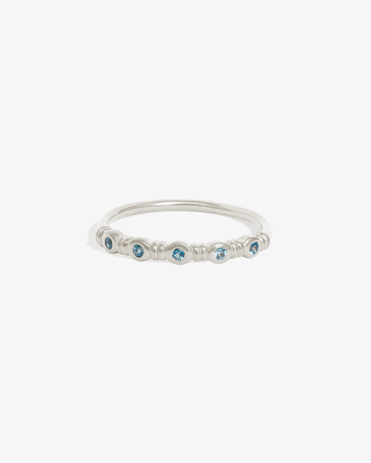 Temple of the Sun - Aqua Ring - Silver