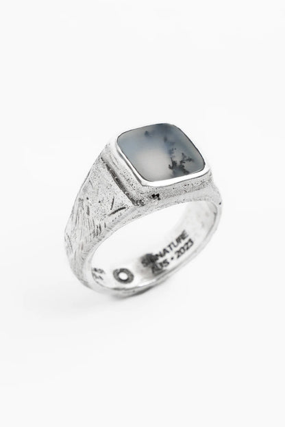 Merchants Of The Sun - Augustus Signet Dendritic Opal - Silver