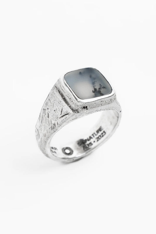 Merchants Of The Sun - Augustus Signet Dendritic Opal - Silver