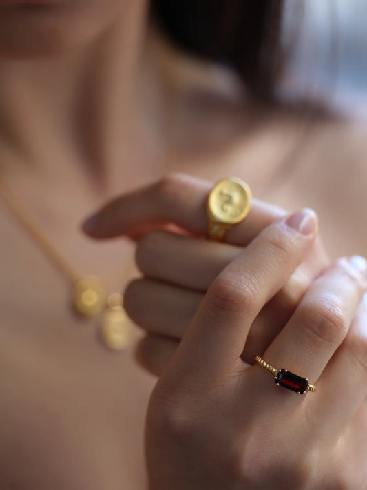 Temple of the Sun - Ember Ring - Gold