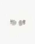 By Charlotte - By The Shore Shell Stud Earrings - Silver