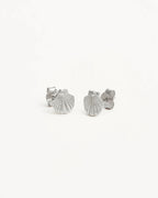 By Charlotte - By The Shore Shell Stud Earrings - Silver