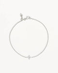 By Charlotte - Crystal Bloom Bracelet - Silver