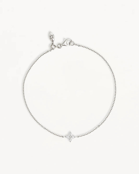 By Charlotte - Crystal Bloom Bracelet - Silver