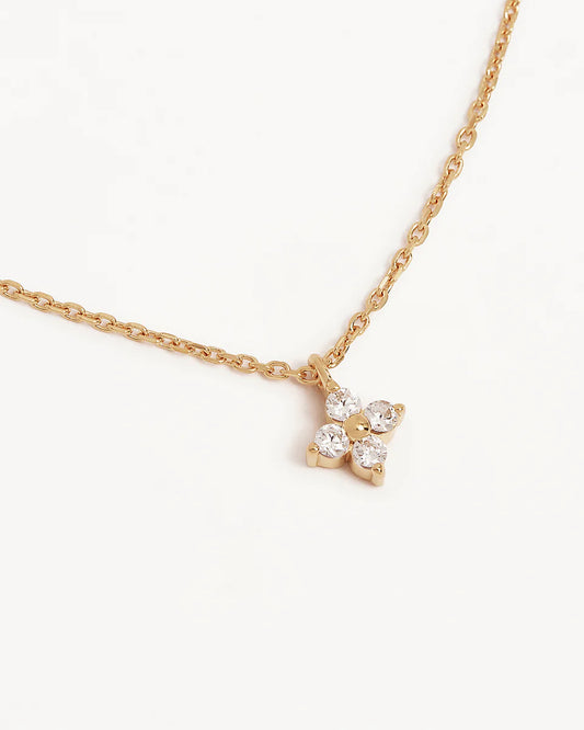 By Charlotte - Crystal Bloom Necklace - Gold
