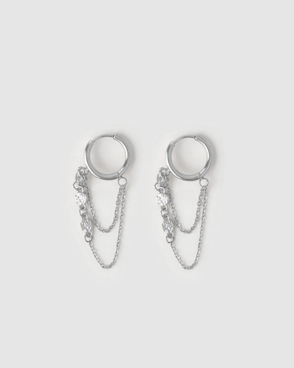 Arms of Eve - Paloma Huggie Earrings - Silver