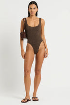 Bond-Eye Swim - Madison One Piece - Cocoa Leopard Jacquard