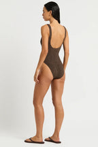 Bond-Eye Swim - Madison One Piece - Cocoa Leopard Jacquard