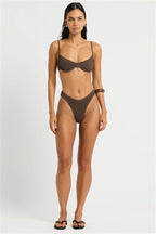 Bond-Eye Swim - Gracie Balconette - Cocoa Leopard Jacquard
