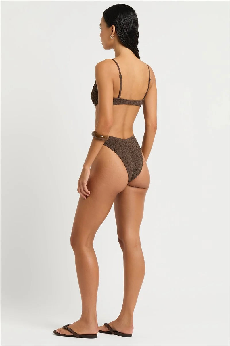 Bond-Eye Swim - Gracie Balconette - Cocoa Leopard Jacquard