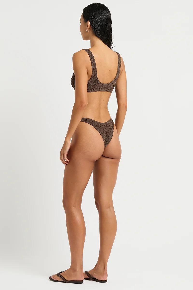 Bond Eye - Malibu 2.0 Crop - Cocoa Leopard Jacquard