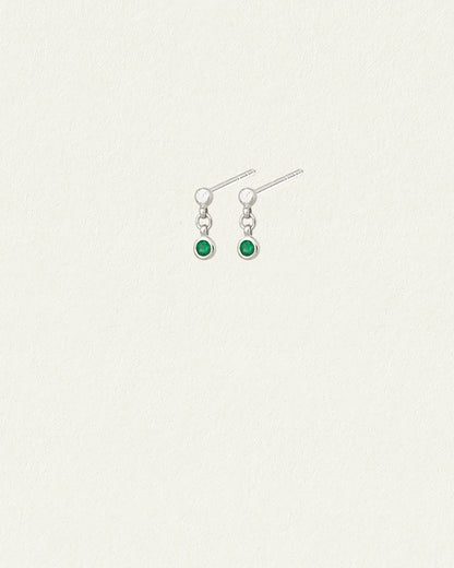 Temple Of The Sun- Ceres Drop Studs - Silver