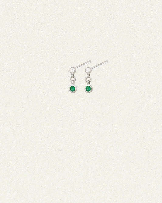 Temple Of The Sun- Ceres Drop Studs - Silver