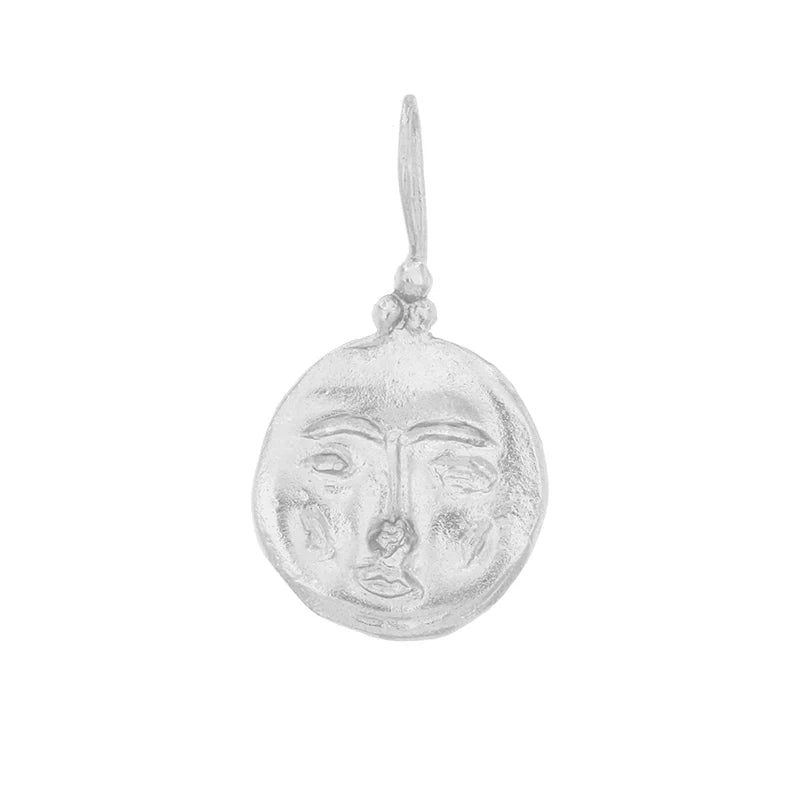 Cleopatra's Bling - Moon Face Pendant - Sterling Silver
