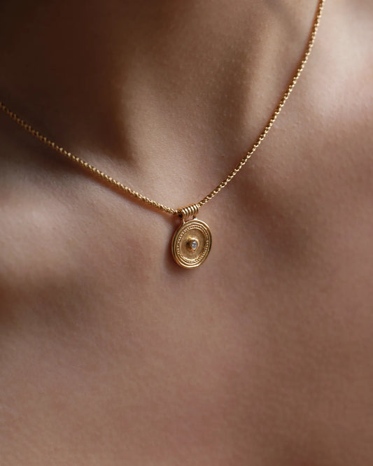 Temple Of The Sun - Capella Coin Necklace - Gold