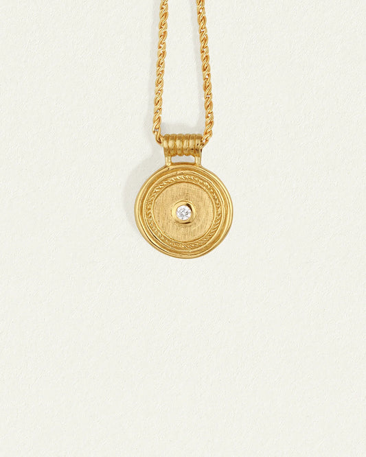 Temple Of The Sun - Capella Coin Necklace - Gold