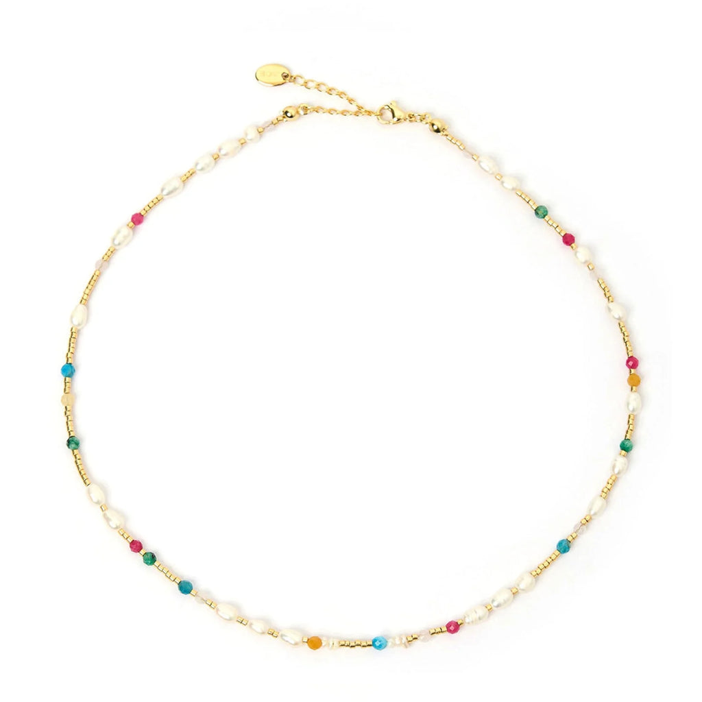 Arms Of Eve - Gemstone and Pearl Necklace