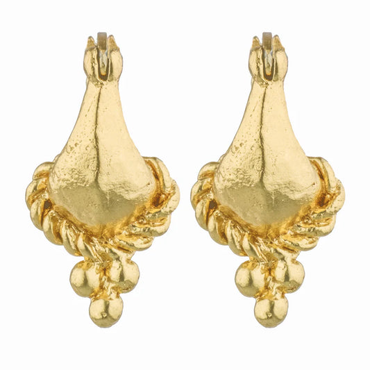 Cleopatra's Bling - Tantour Hoop Earrings - 18K Gold Plated