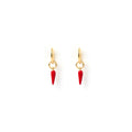 Arms of Eve - Cornicello Red Chilli Charm Earrings Small (Pair) - Gold