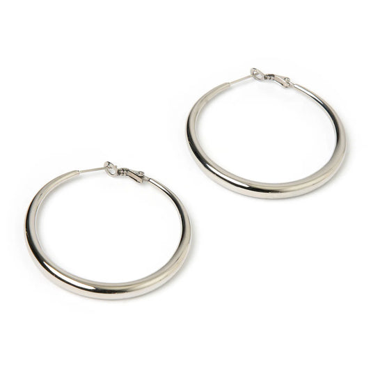 Arms Of Eve - Riley Hoop Earrings Large - Silver