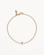 By Charlotte - Crystal Bloom Bracelet - Gold