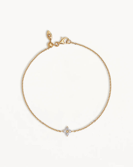 By Charlotte - Crystal Bloom Bracelet - Gold