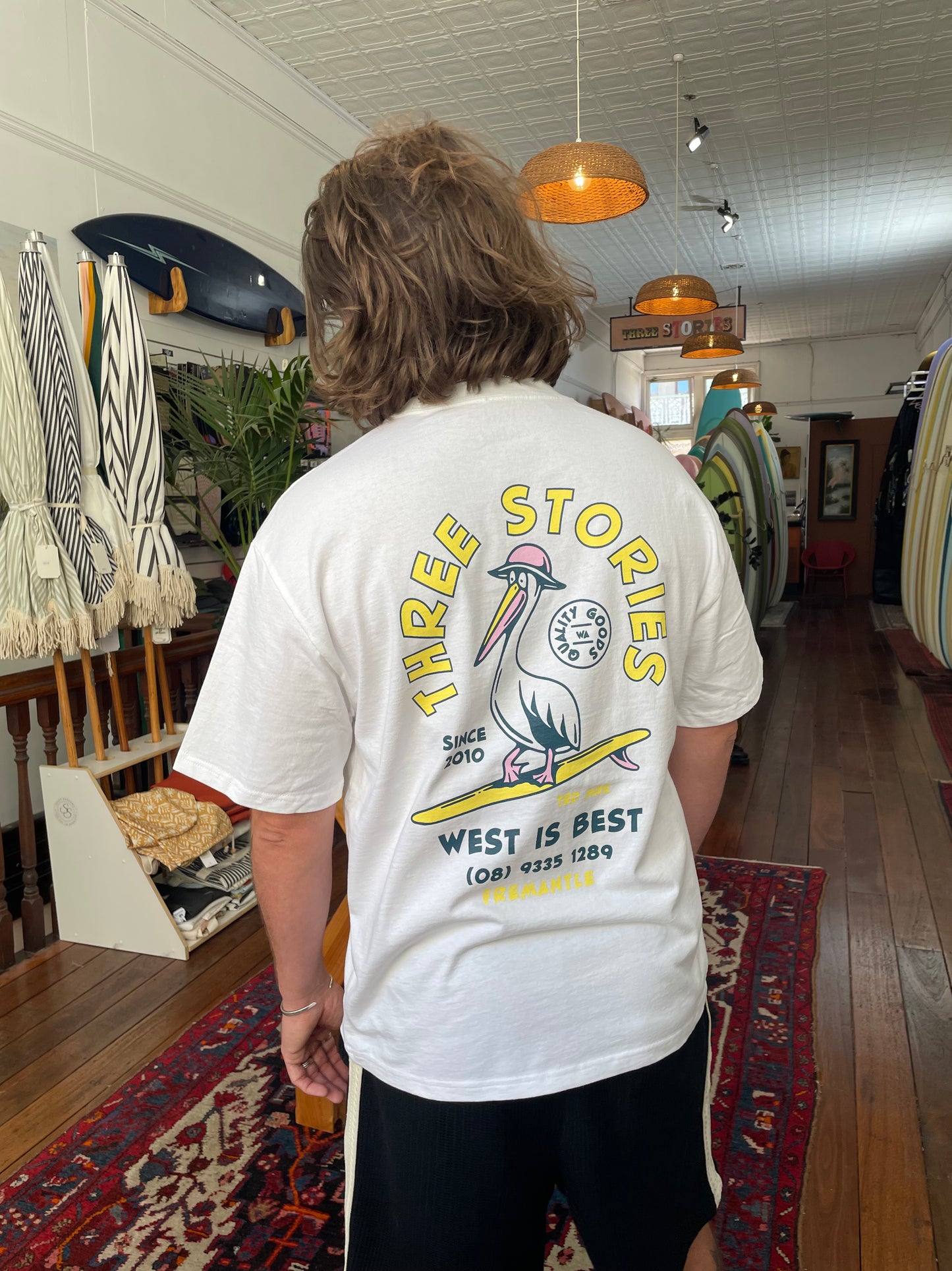 Three Stories - Pelican Heavy Minus Tee - White