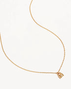 By Charlotte - Crystal Lotus Padlock Necklace - Gold