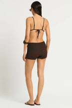 Bond-Eye Swim - Dom Short - Carob/Black Dot Stripe